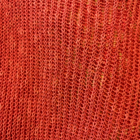 Eileen Fisher knit linen-blend sweater w/V-neck and asymmetrical hem-Woman’s S - Picture 10 of 12